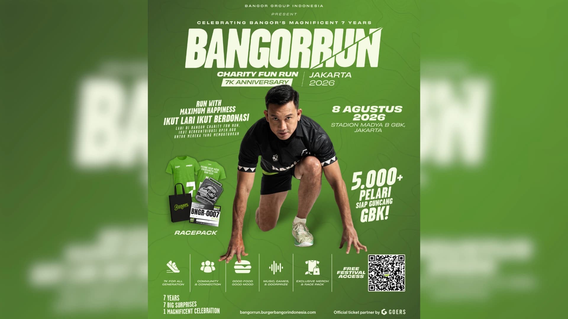 Fun Run Jakarta 2026, Merayakan 7th Anniversary Burger Bangor di Bangor Run Jakarta!